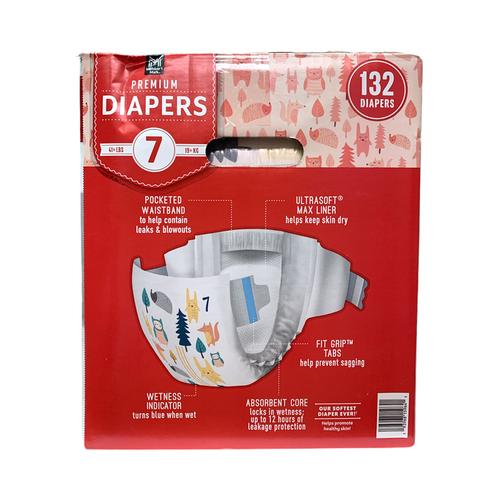 Member's Mark Premium Baby Diapers, Size 7 (41+ lbs.), 132 Count