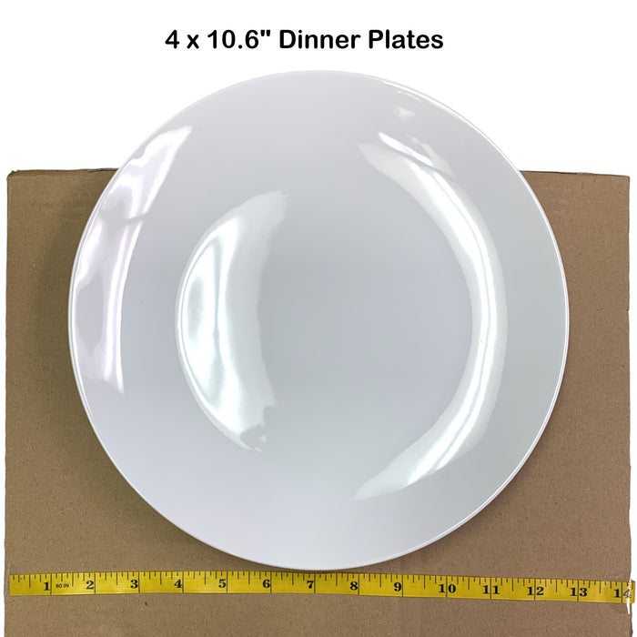Member's Mark 16 Piece Classic Porcelain Dinnerware Set, White