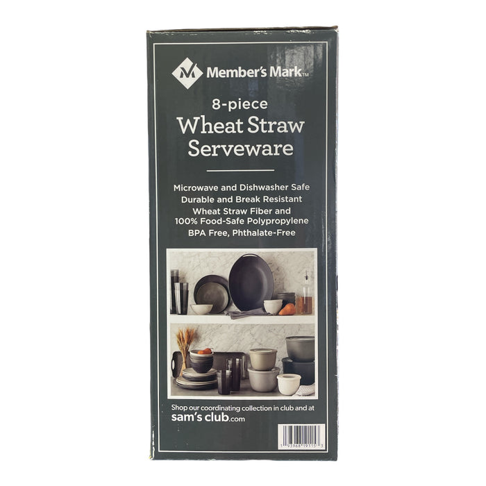 Member's Mark Wheat Straw Serveware, Serving Tray, Bowl and 6 Dip Bowls