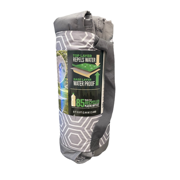 Member's Mark Oversized 8' x 8' Outdoor Waterproof Blanket, Gray Hexagon
