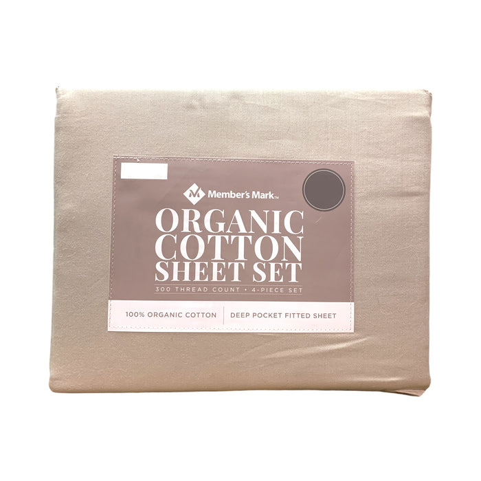 Member's Mark 300 Thread Count Organic Cotton Solid Sheet Set