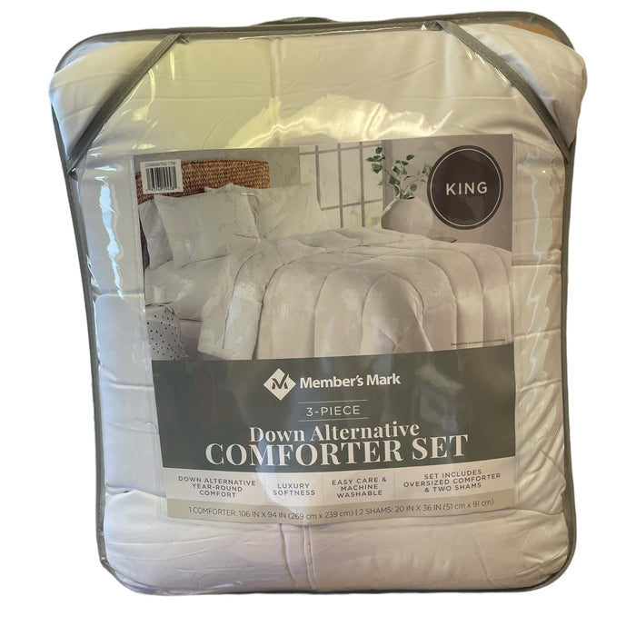 Member's Mark Down Alternative Comforter Set, King, White