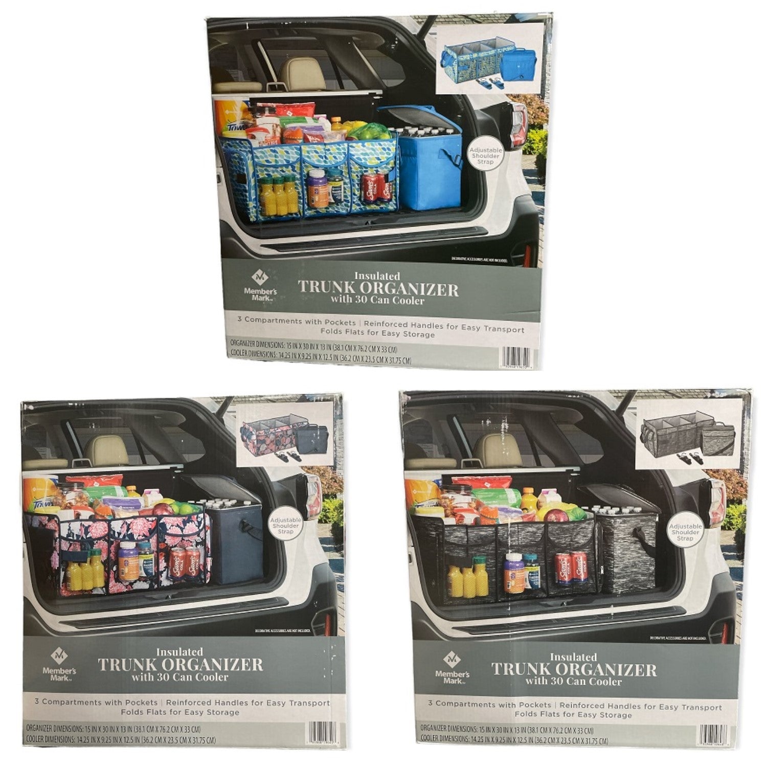 Member's Mark Insulated Trunk Organizer and 30Can Cooler (Choose Colo