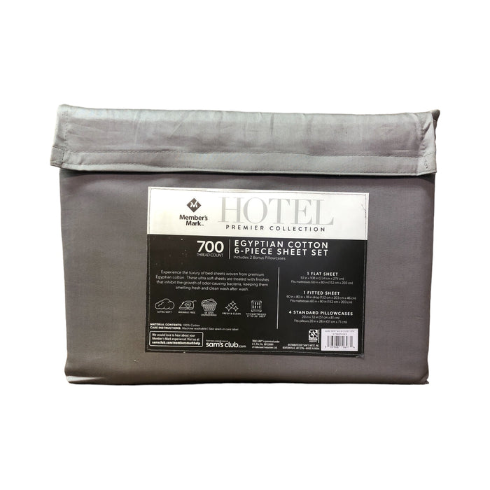 Members Mark 700-Thread Egyptian Cotton Hotel Premier Collection 6pc Sheet Set