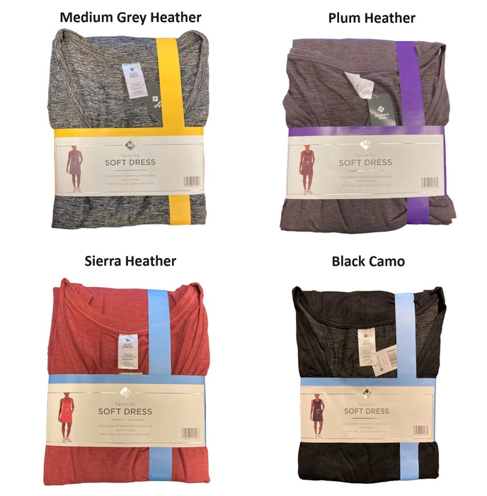 Member's Mark Women's Adjustable Drawstring Semi Fitted Favorite Soft Dress