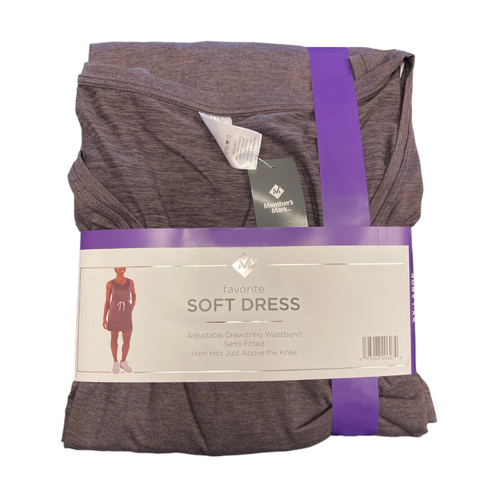 Member's Mark Women's Adjustable Drawstring Semi Fitted Favorite Soft Dress