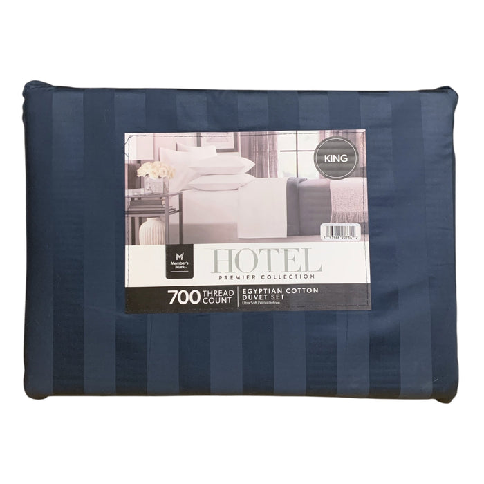 Member's Mark 700-Thread-Count Striped Egyptian Cotton Duvet Cover Set, King