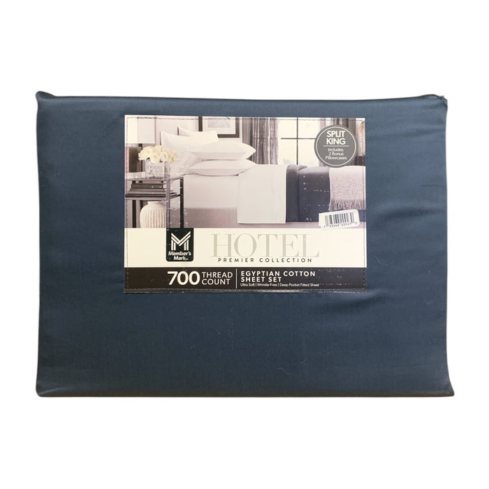 Member's Mark Egyptian Cotton 7-Piece Sheet Set, 700 Thread Count, Split King