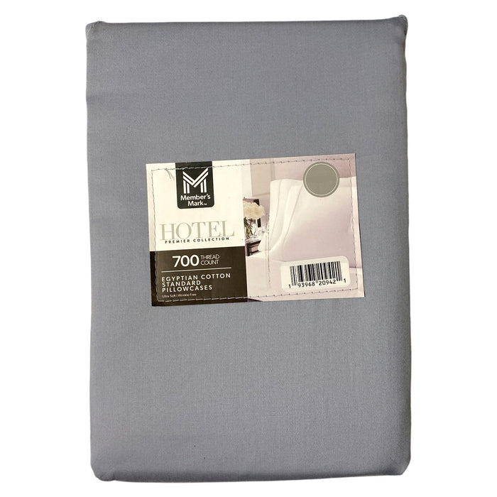 Members Mark 700-Thread-Count Solid Egyptian Cotton Pillowcases, Set of 2