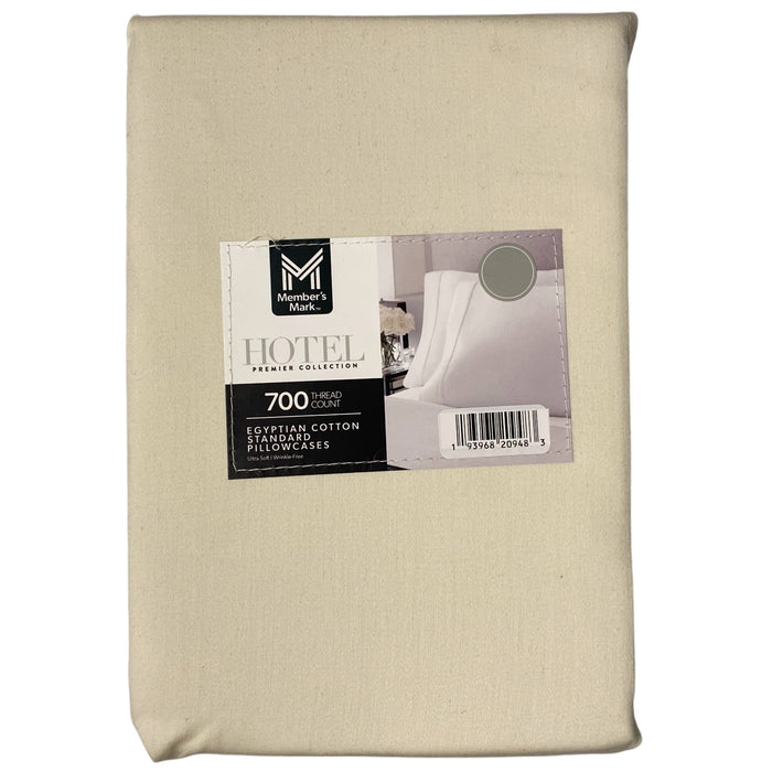 Members Mark 700-Thread-Count Solid Egyptian Cotton Pillowcases, Set of 2