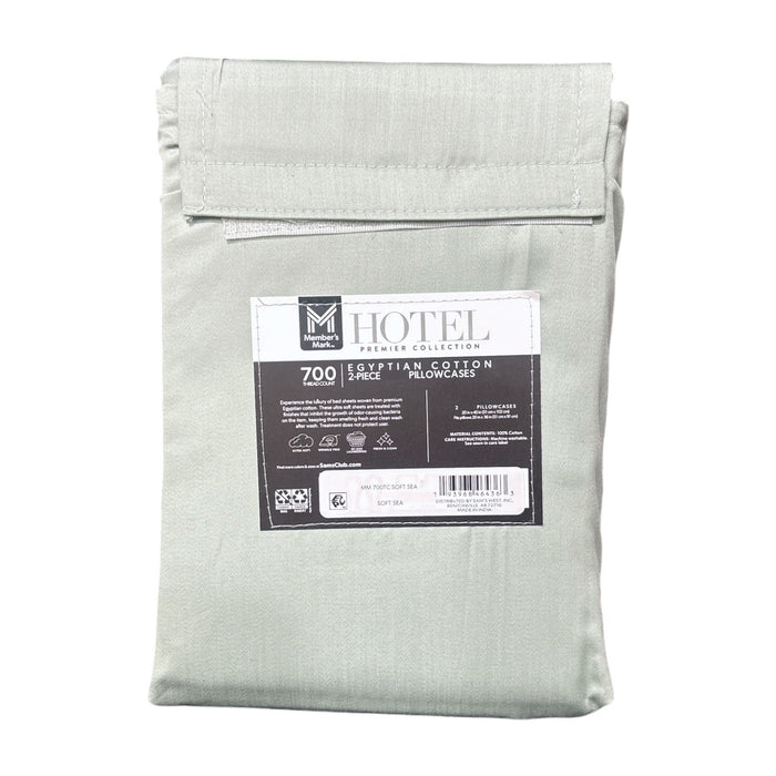 Members Mark 700-Thread-Count Solid Egyptian Cotton Pillowcases, Set of 2