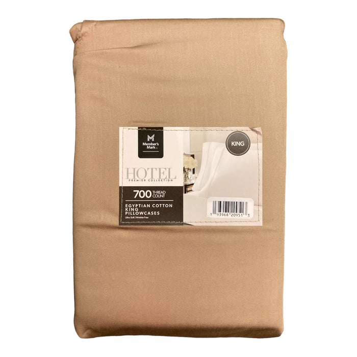 Member’s Mark 700-Thread-Count Solid Egyptian Cotton Pillowcases, Set of 2