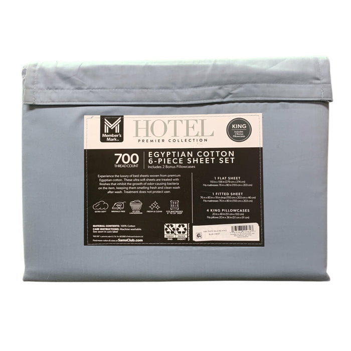 Members Mark 700 Thread Ct Hotel Premier Collection 6 Piece Sheet Set, King