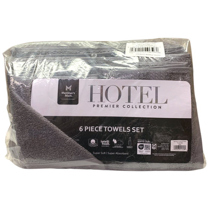 Member's Mark Hotel Premier Collection 6-Piece Cotton Bathroom Towel Set