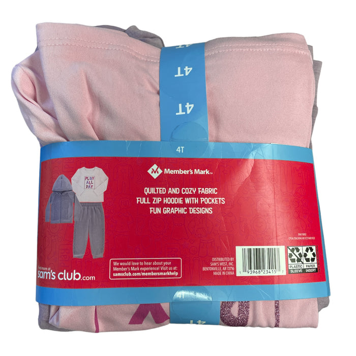 Member's Mark Infant Toddler Girl's 3 Piece Quilted and Cozy Set, ST4601