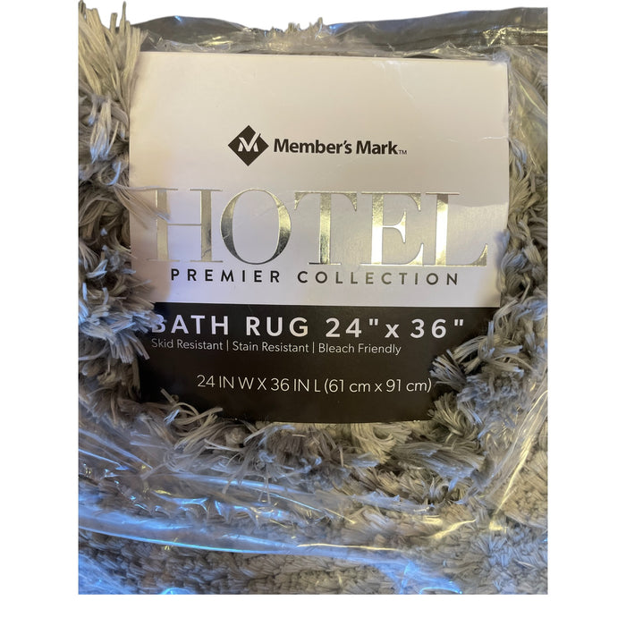 Member's Mark Hotel Premier Collection Bath Rug, 24' x 36", Soft Silver
