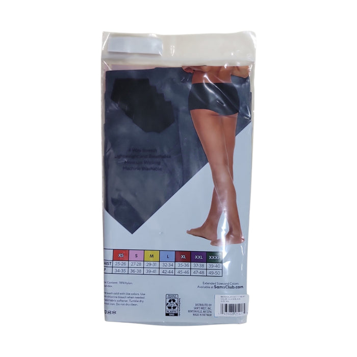 Member's Mark Ladies 4 Way Stretch Moisture Wicking Boyshorts, 4 Pack