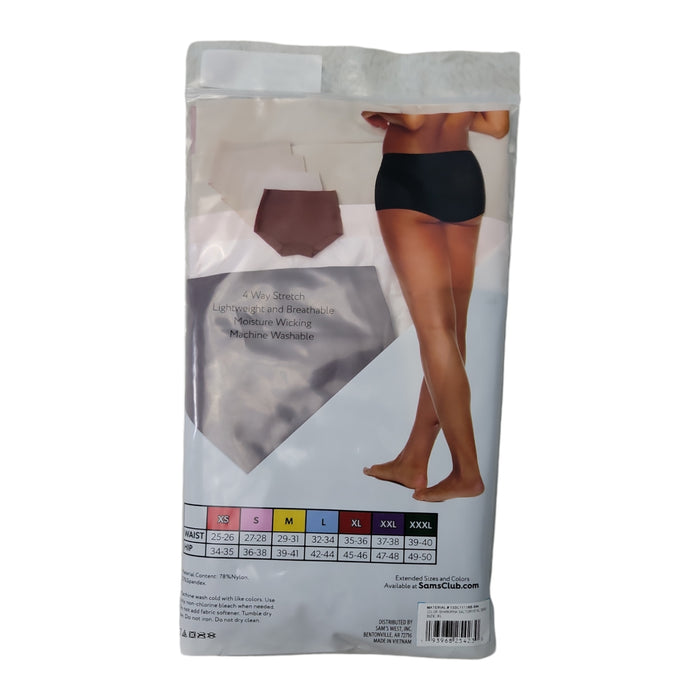 Member's Mark Ladies 4 Way Stretch Moisture Wicking Boyshorts, 4 Pack