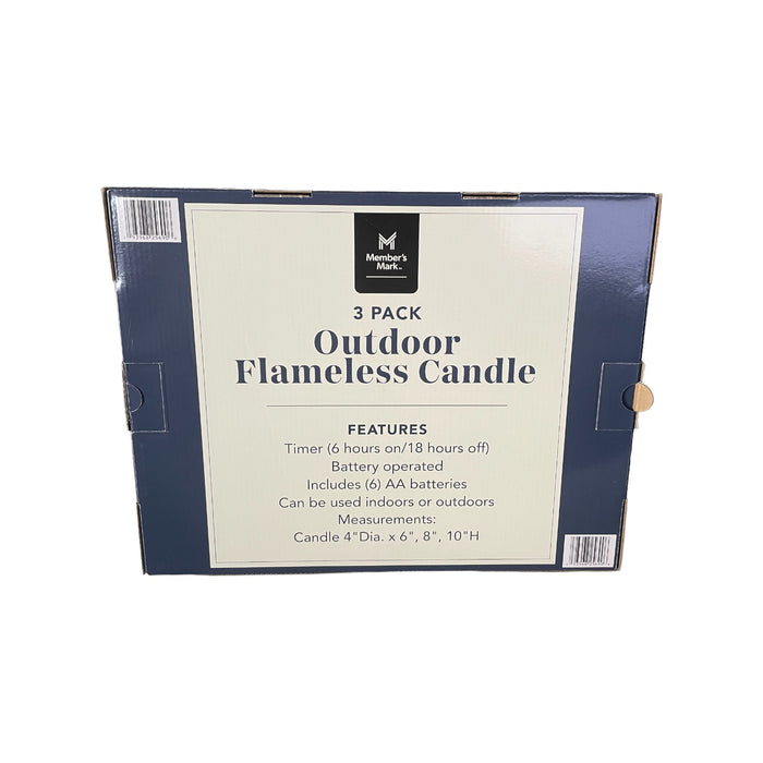 Member's Mark 3-Pack Outdoor Flameless Candle