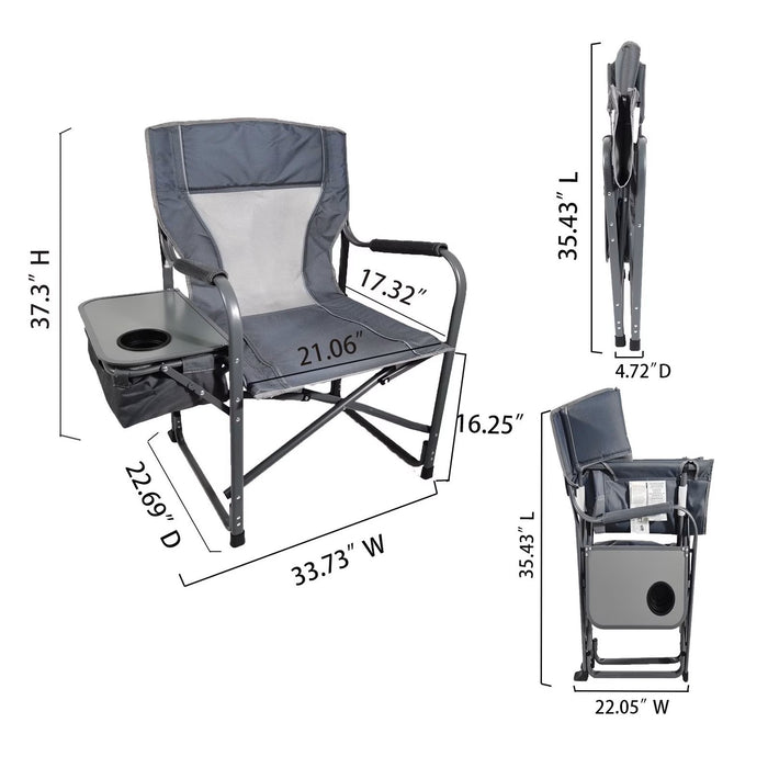 Member's Mark Oversized Director's Chair with Fold Away Cooler, Castle Rock