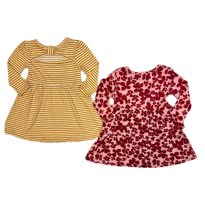 Member's Mark Girl's Super Soft 2 Pack Long Sleeve A-Line Knit Dress