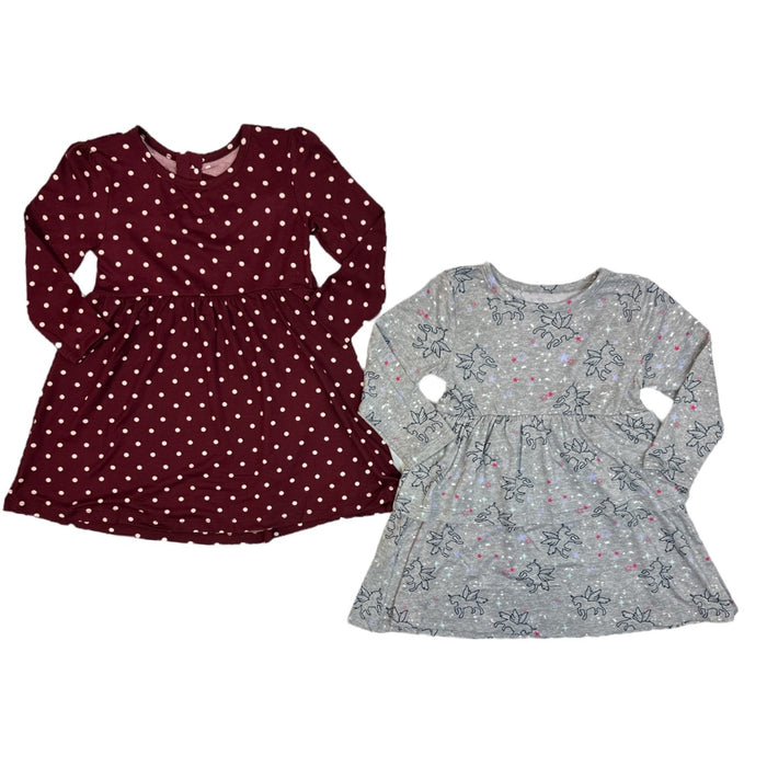 Member's Mark Girl's Super Soft 2 Pack Long Sleeve A-Line Knit Dress