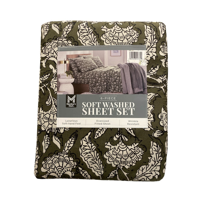 Member's Mark Soft Washed Recycled Microfiber 6-Piece Sheet Set