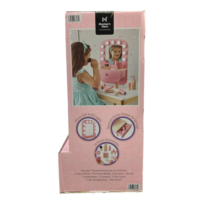 Member's Mark Kid's Mid-Century Modern Tabletop Vanity, Pink