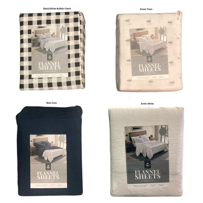 Member's Mark 6 Piece High Quality Durable Cotton Flannel Sheet Set