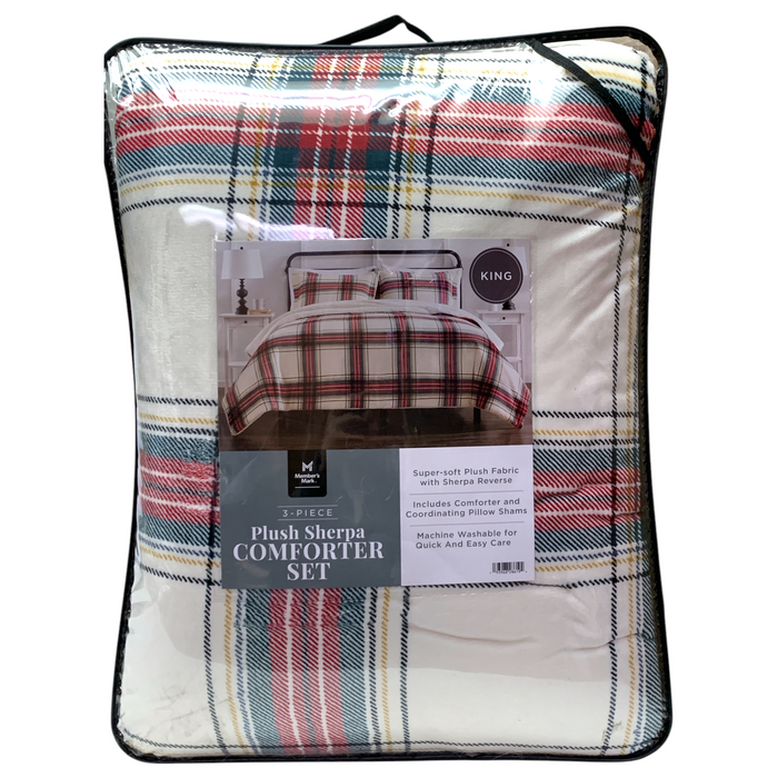 Member's Mark 3-Piece Super-Soft Plush Sherpa Comforter Set with Shams, King
