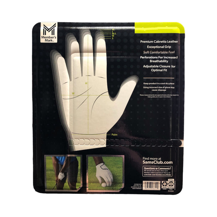 Member's Mark Elite Premium Cabretta Leather Adjustable Left Hand Golf Glove