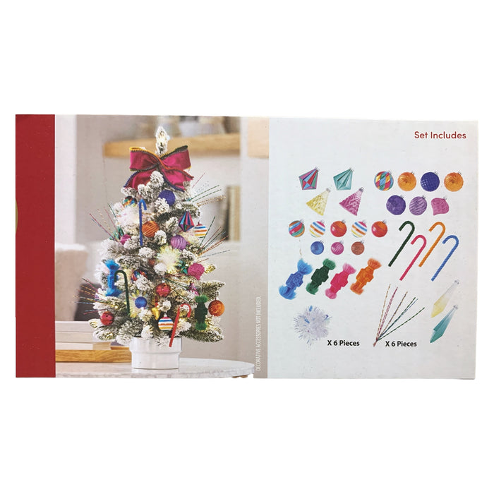 Member's Mark 50 Warm White Pre-Lit Mini Tree & Decorating Kit (Purple/Pink)