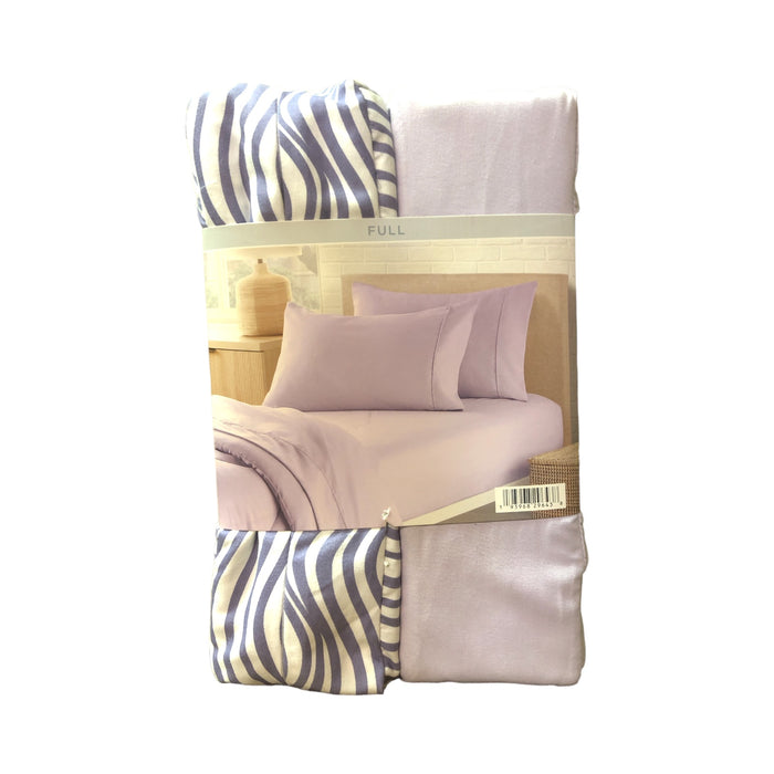 Member's Mark 8-Piece Soft Washed Sheet Set 2 Pack (Air Wave, Lavender, Full)
