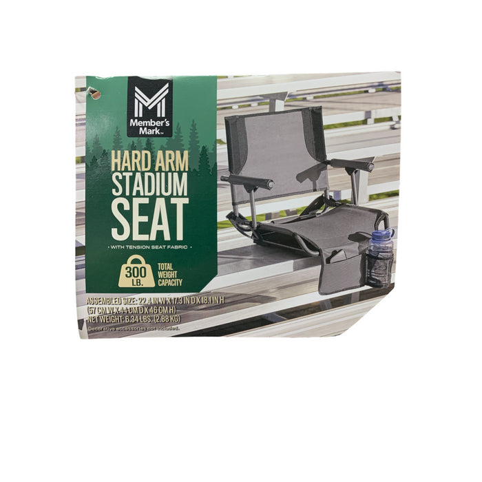 Member's Mark Lightweight Hard Arm Stadium Seat with Shoulder Carry Strap