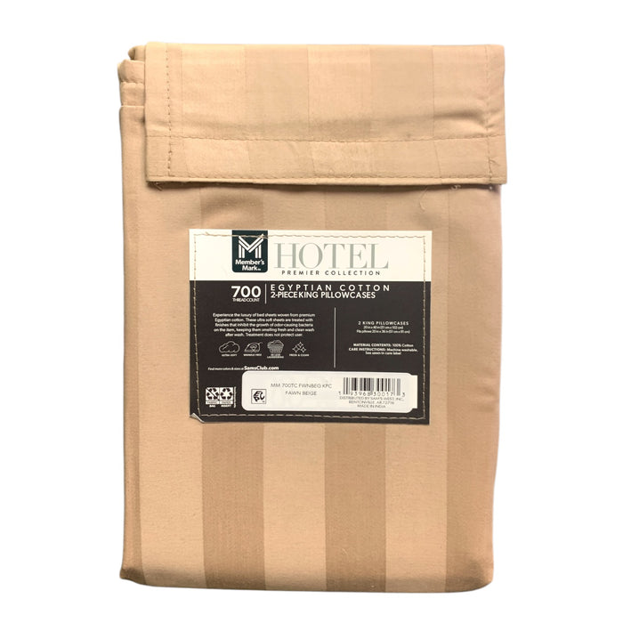 Members Mark 700-Thread-Count Solid Egyptian Cotton Pillowcases, Set of 2