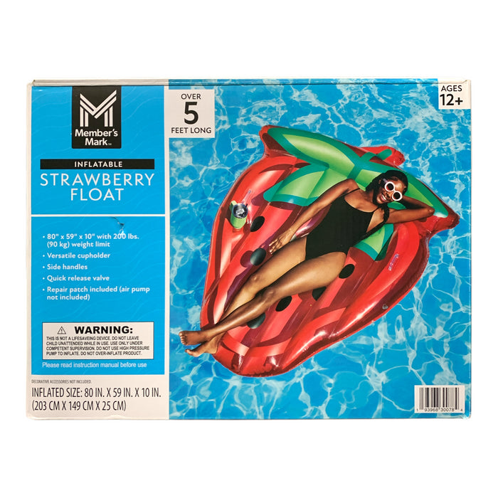 Member's Mark Oversized Inflatable Strawberry Float, Over 5' Long