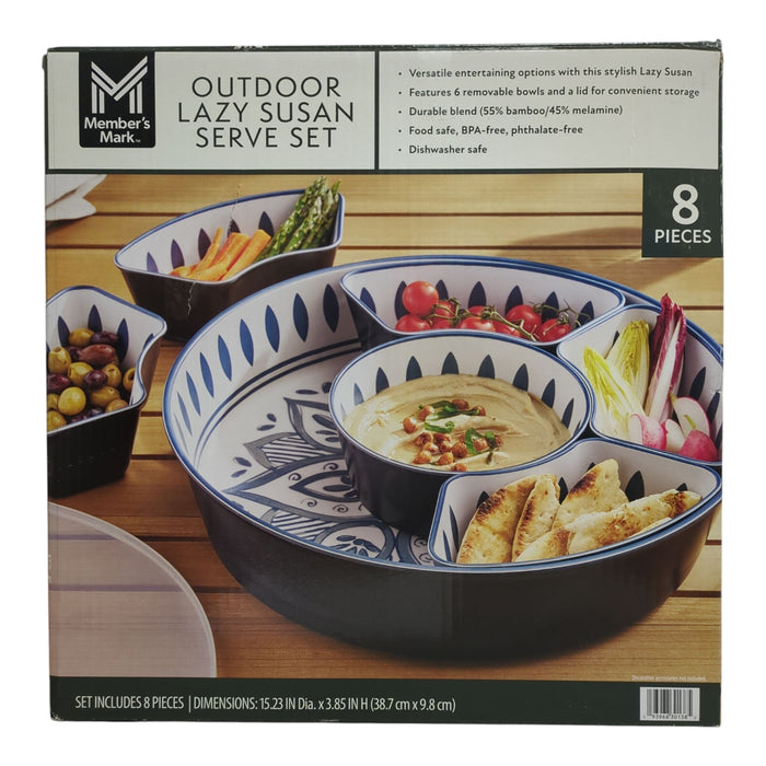 Member's Mark Melamine 6-Section Outdoor Lazy Susan Serving Set