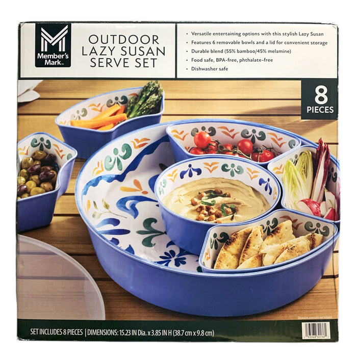 Member's Mark Melamine 6-Section Outdoor Lazy Susan Serving Set