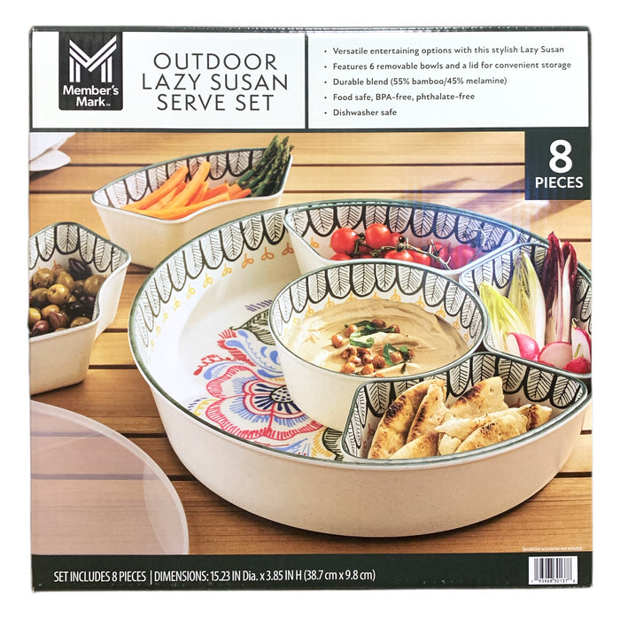 Member's Mark Melamine 6-Section Outdoor Lazy Susan Serving Set