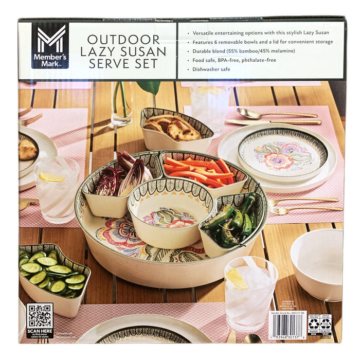 Member's Mark Melamine 6-Section Outdoor Lazy Susan Serving Set