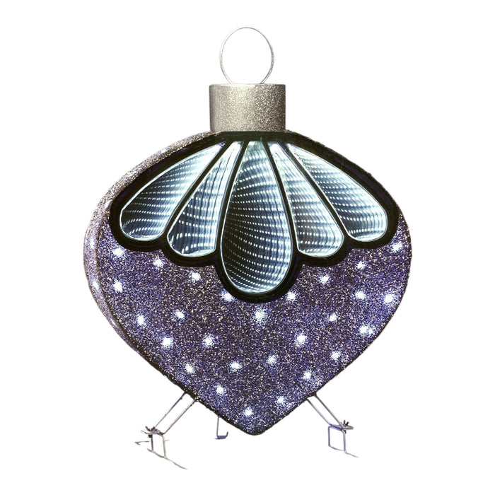 Member's Mark 32" Pre-Lit Silver Infinity Light Ornament Decor