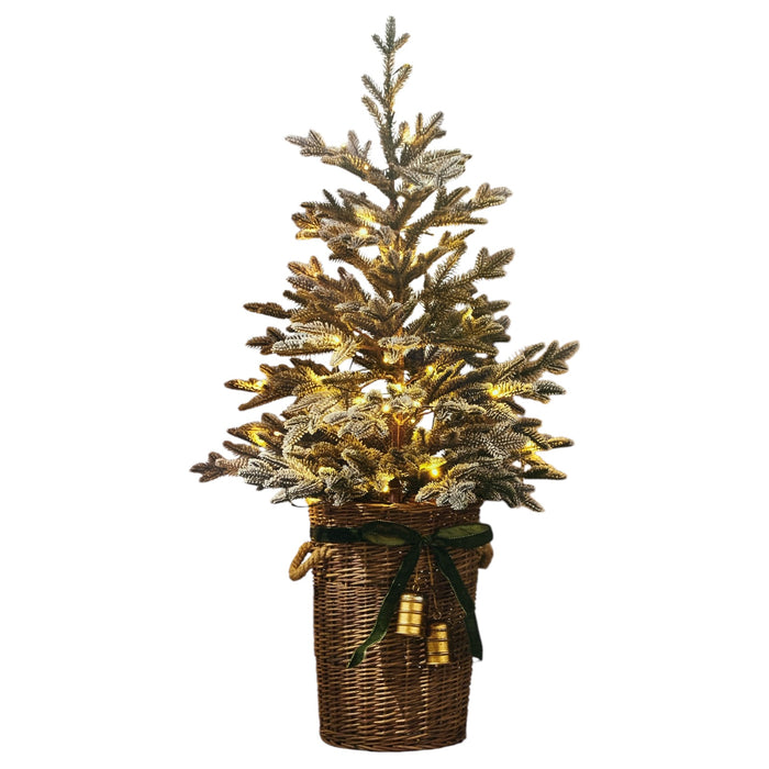 Member's Mark 48-Inch Pre-Lilt Decorated Topiary, Flocked in Woven Basket