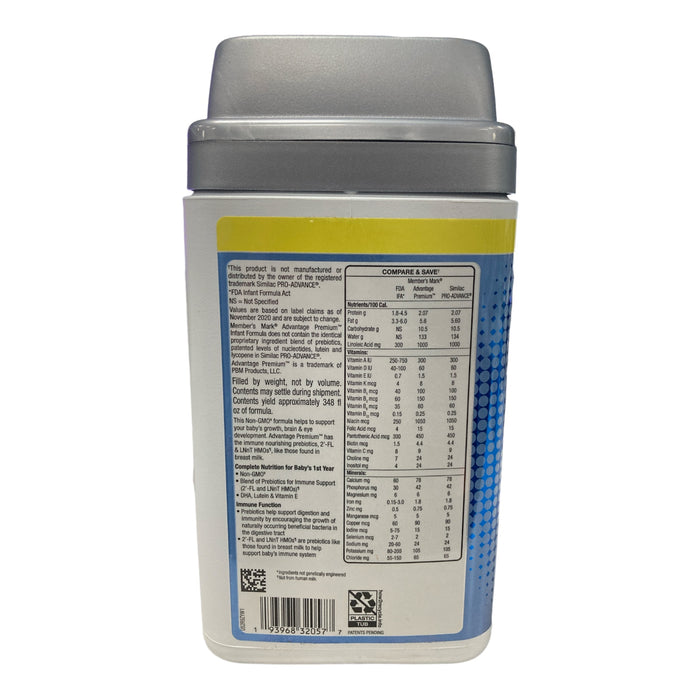 Member's Mark Advantage Premium Baby Formula for 0-12 Months