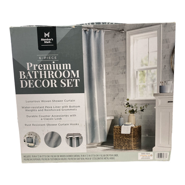 Member's Mark 6-Piece Premium Bath Set (Blue Crest)