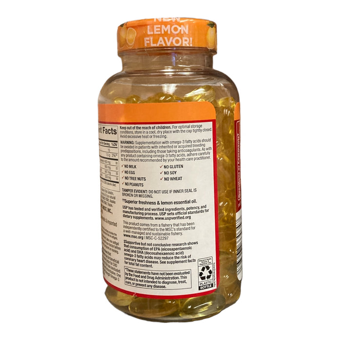 Member's Mark 900mg Triple Strength Omega-3, 150 Total Softgels New Lemon Flavor