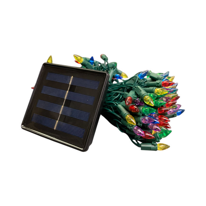 Member's Mark 8-Function LED Solar C3 String Lights, Multi-Color, 150ct, 74.5'