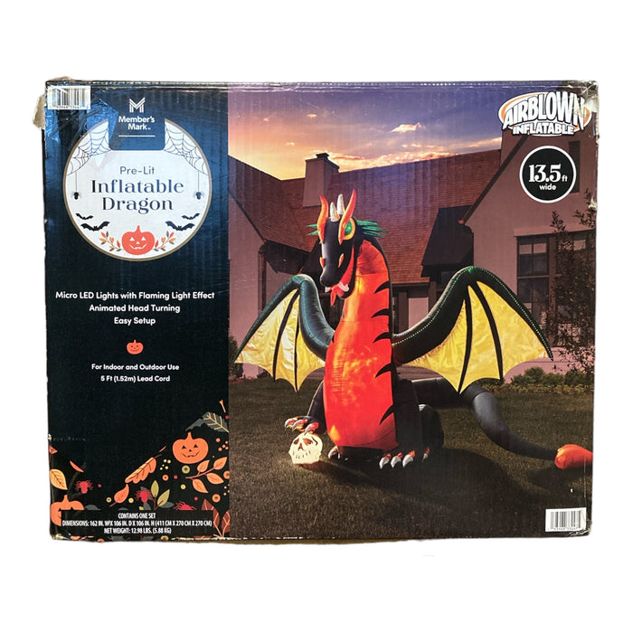 Member's Mark Airblown Dragon Animated w/Head-Turning Action (161''x106''x106'')