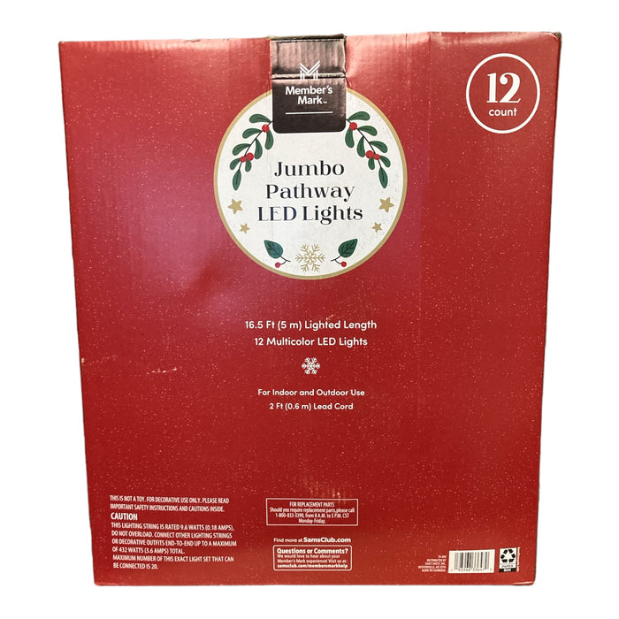 Member's Mark Jumbo Pathway LED Lights, 12 Count