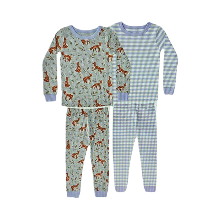 Member's Mark Infant/Youth Girls 4 Piece Tight Fit Long Sleeve & Pant Pajama Set