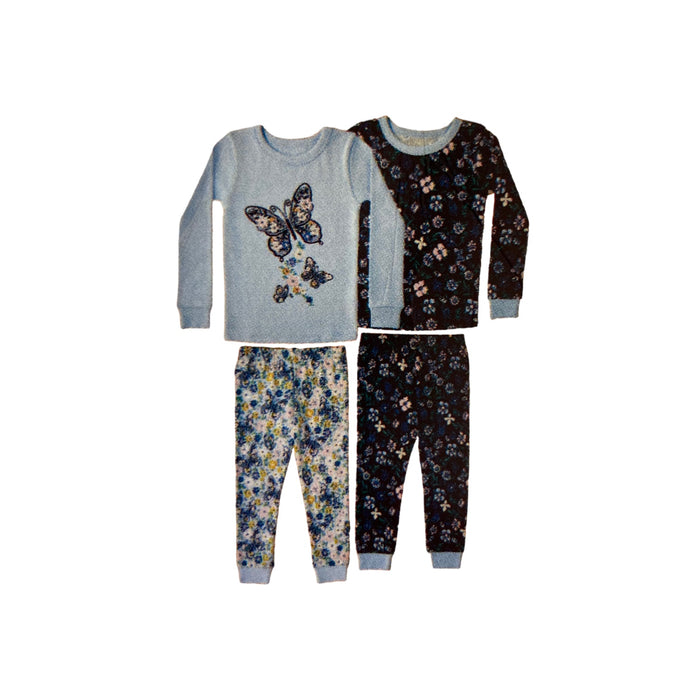 Member's Mark Infant/Youth Girls 4 Piece Tight Fit Long Sleeve & Pant Pajama Set